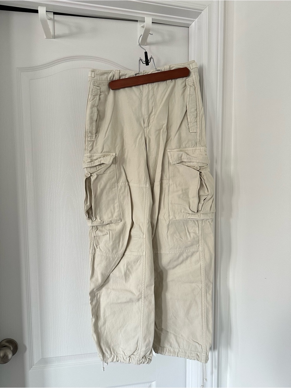 TNA Cream Cargo Pants with Utility Pockets